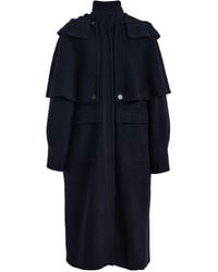 Sea - Lona Double-faced Wool Hooded Coat - Lyst