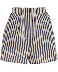 Frankie Shop - Lui Striped Cotton-blend Boxer Shorts - Lyst