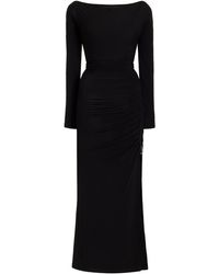 Courreges - Gathered Crepe Jersey Maxi Dress - Lyst