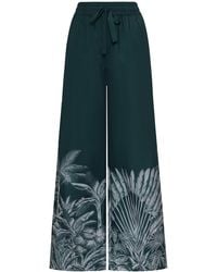 ANDRES OTALORA - Tamu Mia Printed Crepe De Chine Wide-Leg Pants - Lyst