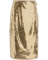 Prada - Sequined Midi Wrap Skirt - Lyst