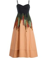 Ulla Johnson - Fiora Printed Cotton Poplin Midi Dress - Lyst