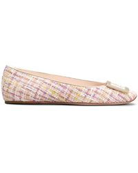 Roger Vivier - Gommettine Tweed Piping Flats - Lyst