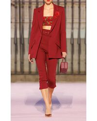 Carolina Herrera - Single-Breasted Bi-Stretch Wool Tailored Jacket - Lyst