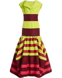 Christopher John Rogers - Colorblocked Silk Umbrella Gown - Lyst