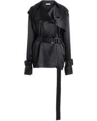 Ferragamo - Double-Breasted Satin Blouse - Lyst