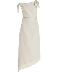 Sir. The Label - Affogato Tie-detailed Linen Maxi Dress - Lyst