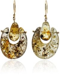 Ten Thousand Things - Small O'keefe 18k Yellow Gold Amber Earrings - Lyst