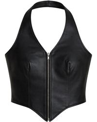 ZUT - Carioca Leather Halterneck Top - Lyst
