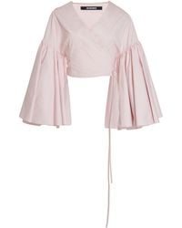 Jacquemus - The Paysan Cotton Wrap Top - Lyst