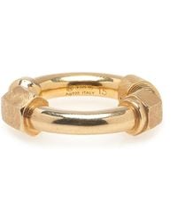 Bottega Veneta - Brushed Gold-plated Sterling Silver Ring - Lyst