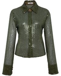Siedres - Sezanne Sheer Sequinned Top - Lyst