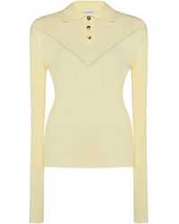Bottega Veneta - Ribbed Cotton-blend Polo Shirt - Lyst