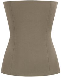 Alex Perry - Longline Corset Wool Top - Lyst