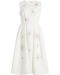 Huishan Zhang - May Crystal-embellished Scuba Midi Dress - Lyst