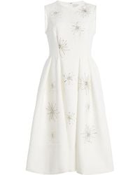 Huishan Zhang - May Crystal-embellished Scuba Midi Dress - Lyst