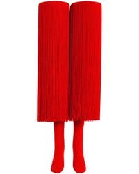 Alaïa - Fringed High Socks - Lyst