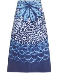 Sea - Blythe Tie-dyed Cotton Midi Skirt - Lyst