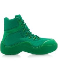 Bottega Veneta - Puddle Bomber Lace-up Rubber And Shell Boots - Lyst