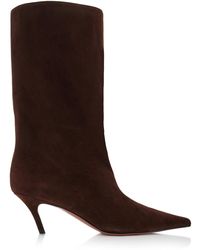 AMINA MUADDI - Fiona Suede Ankle Boots - Lyst