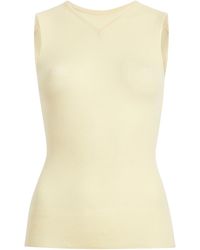KHAITE - Renato Sheer-Knit Wool-Blend Top - Lyst