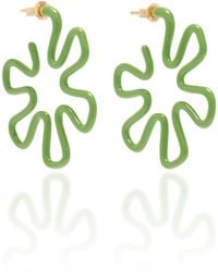 Bea Bongiasca - Pistachio 9k Gold, Silver, And Enamel Earrings - Lyst