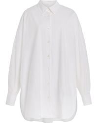 Carolina Herrera - Twist-Front Stretch-Cotton Shirt - Lyst