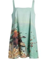 STAUD - Brio Printed Cotton Mini Dress - Lyst