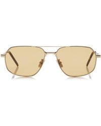 Givenchy - One Aviator-Frame Metal Sunglasses - Lyst