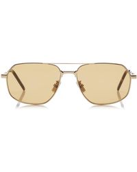 Givenchy - One Aviator-Frame Metal Sunglasses - Lyst
