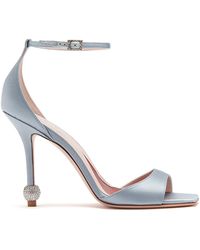 Roger Vivier - I Love Vivier Strass-Detail Satin Sandals - Lyst