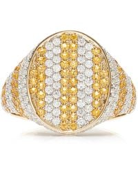 Yvonne Léon - Exclusive Riviera 9K Citrine; Diamond Signet Ring - Lyst