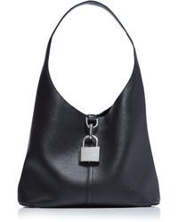 Balenciaga - Lock-detailed Leather Hobo Bag - Lyst