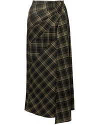 Chorus - Leandra Plaid Midi Skirt - Lyst