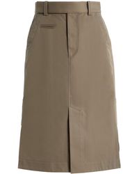 Bottega Veneta - Cotton-Silk Midi Cargo Skirt - Lyst