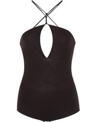 Bottega Veneta - Twist-neck Cashmere-blend Bodysuit - Lyst