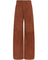Gabriela Hearst - Amoret Suede Straight-Leg Jeans - Lyst