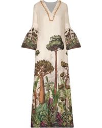 ANDRES OTALORA - Magdalena Hand-embellished Linen Maxi Dress - Lyst