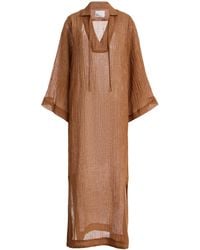 Lisa Marie Fernandez - Linen-Blend Gauze Tunic Caftan - Lyst