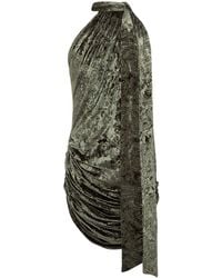 Siedres - Franky Halter Velvet Mini Dress - Lyst