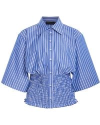 Brandon Maxwell - The Harte Smocked Pima Cotton Shirt - Lyst