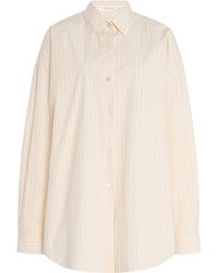 The Row - Caster Striped Cotton Shirt - Lyst