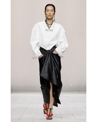 Givenchy - Wide-Collared Nappa Leather Shirt - Lyst