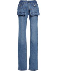 Coperni - Layered Rigid Mid-rise Straight-leg Jeans - Lyst