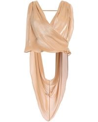 SEV - Draped Satin Top - Lyst