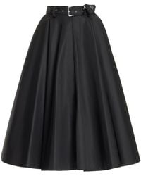 Prada - Re-nylon Belted Midi Skirt - Lyst