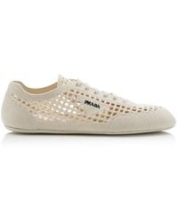 Prada - Collapse Crocheted Cotton Sneakers - Lyst