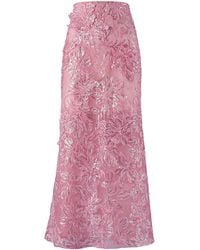 Silvia Tcherassi - Astrid Appliquéd Midi Skirt - Lyst