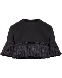 Heirlome - Matilde Fringed Wool-Blend Top - Lyst