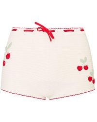 LoveShackFancy - Nandie Cherry Crochet Shorts - Lyst